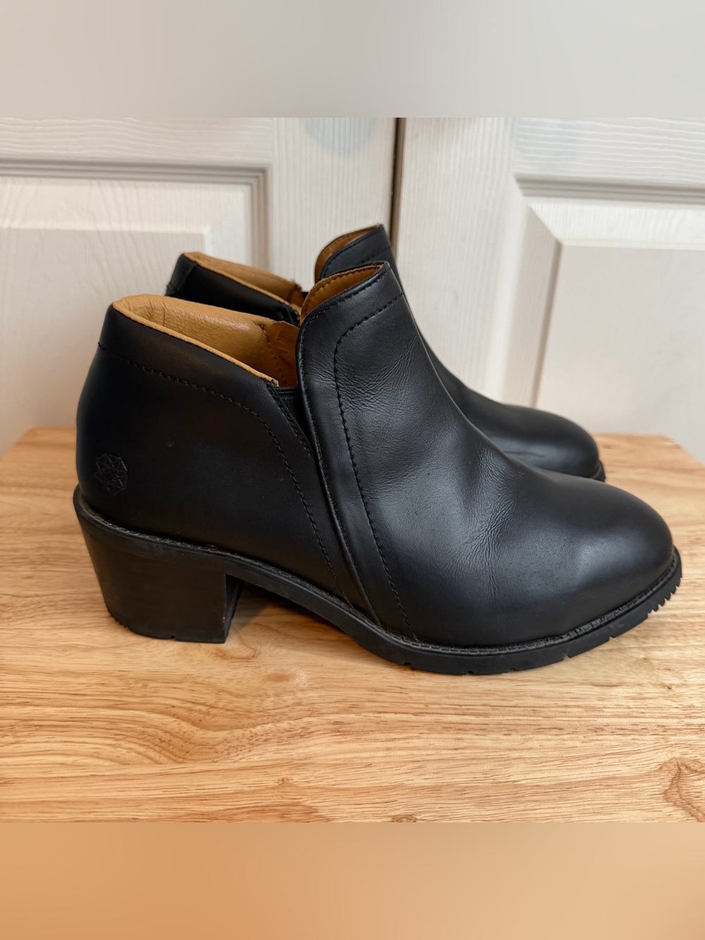 Xena Gravity Steel Toe Safety Work Boots 10 Black Leather Block Heel Workwear